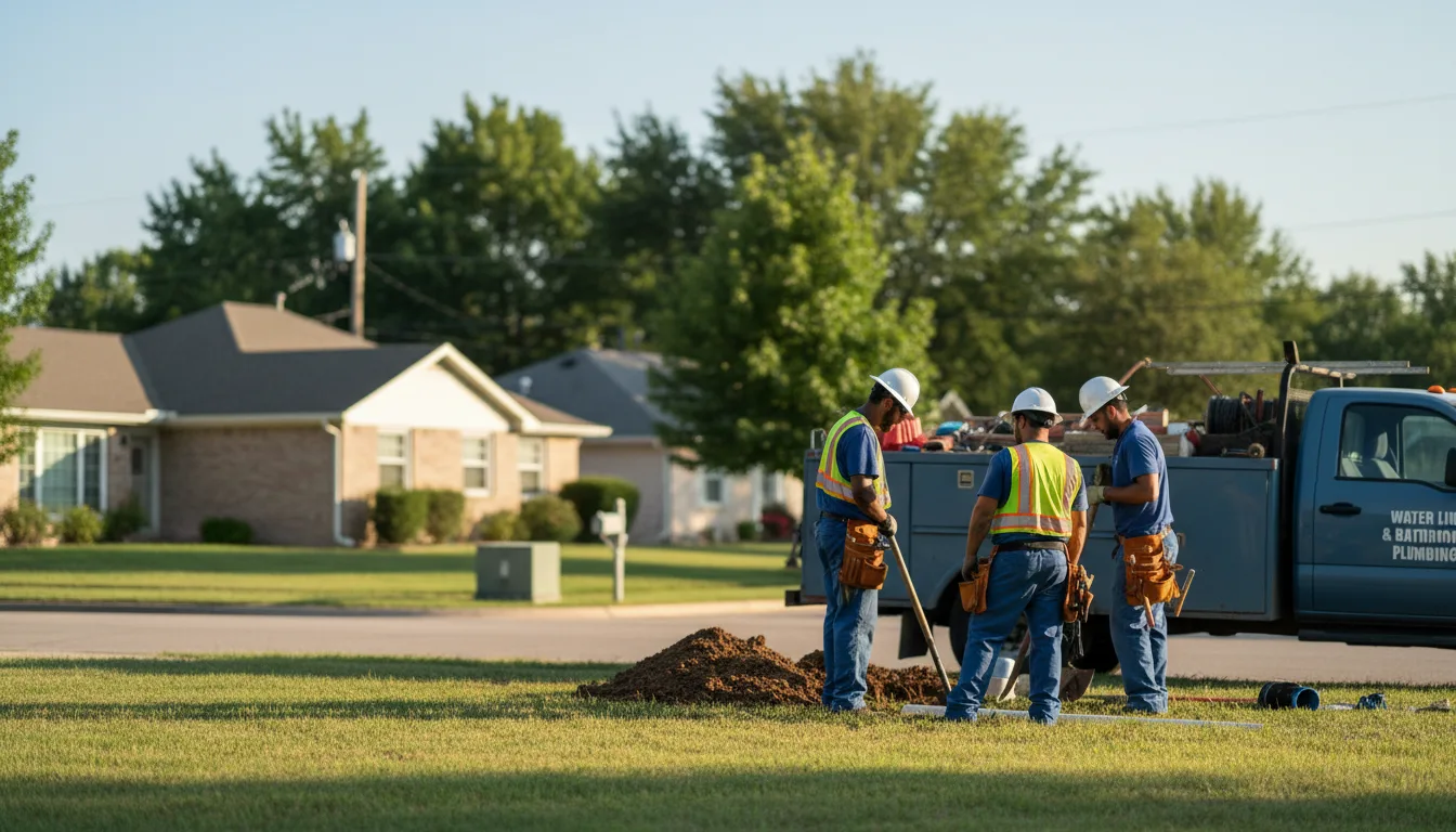 Residential water line and bathroom plumbing service in Mill Run, PA
